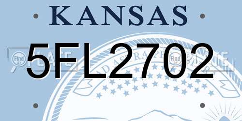 5FL2702 Kansas License Plate