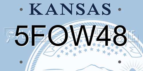 5FOW48 Kansas License Plate