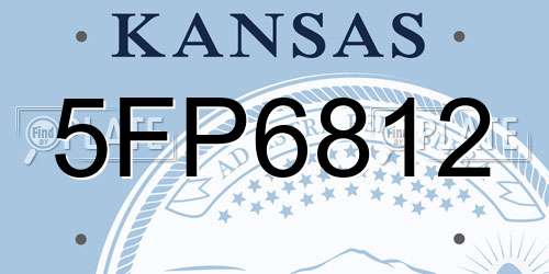 5FP6812 Kansas License Plate