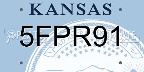 5FPR91 Kansas License Plate