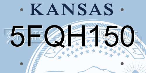 5FQH150 Kansas License Plate