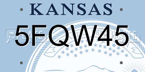5FQW45 Kansas License Plate