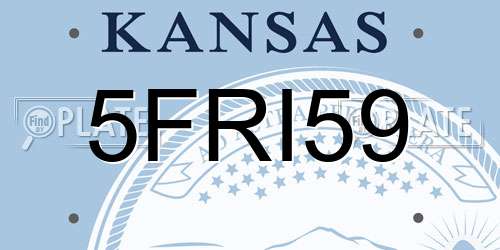 5FRI59 Kansas License Plate