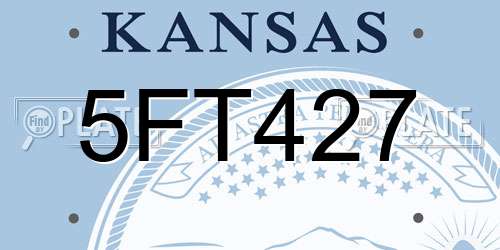 5FT427 Kansas License Plate