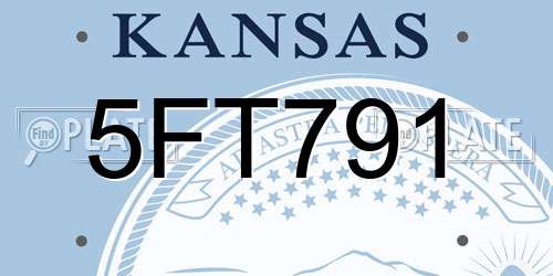 5FT791 Kansas License Plate