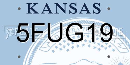 5FUG19 Kansas License Plate
