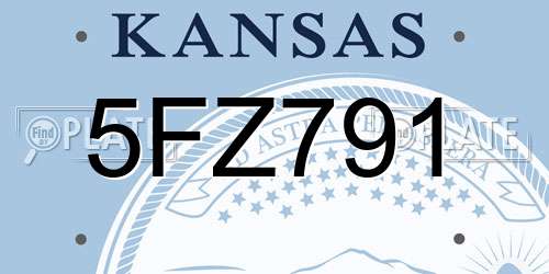 5FZ791 Kansas License Plate