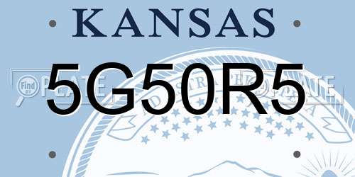 5G50R5 Kansas License Plate