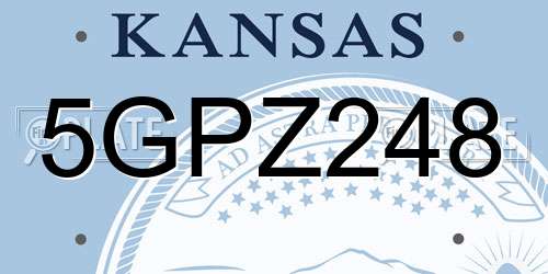 5GPZ248 Kansas License Plate