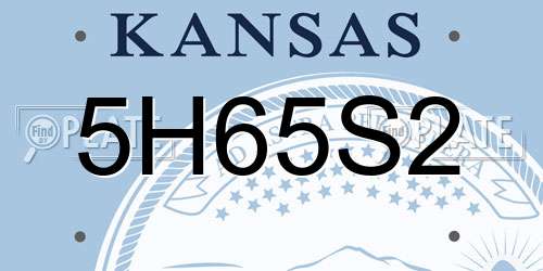 5H65S2 Kansas License Plate