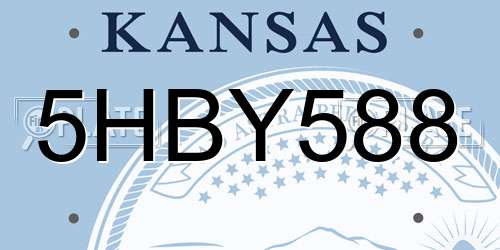 5HBY588 Kansas License Plate