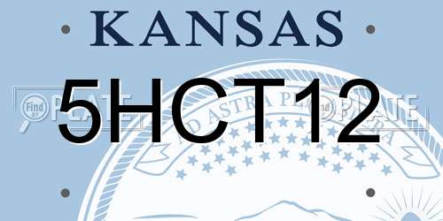 5HCT12 Kansas License Plate