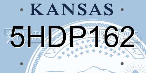 5HDP162 Kansas License Plate