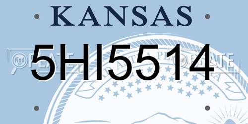 5HI5514 Kansas License Plate