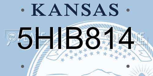 5HIB814 Kansas License Plate