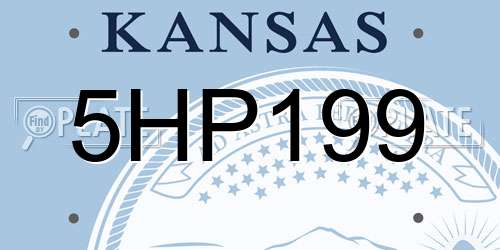 5HP199 Kansas License Plate