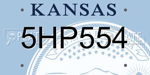 5HP554 Kansas License Plate
