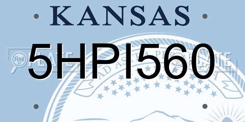 5HPI560 Kansas License Plate