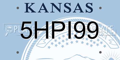 5HPI99 Kansas License Plate