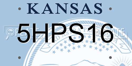 5HPS16 Kansas License Plate