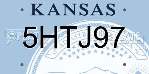 5HTJ97 Kansas License Plate