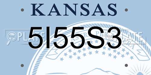 5I55S3 Kansas License Plate