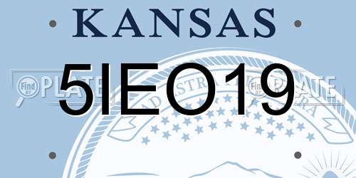 5IEO19 Kansas License Plate