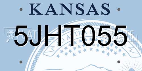5JHT055 Kansas License Plate