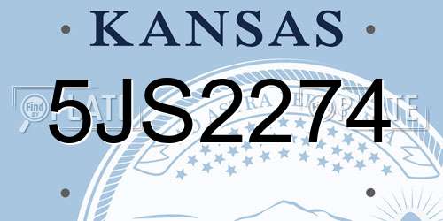 5JS2274 Kansas License Plate