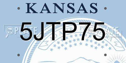 5JTP75 Kansas License Plate