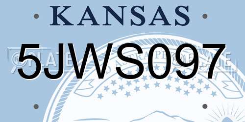 5JWS097 Kansas License Plate
