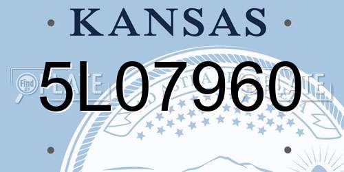 5L07960 Kansas License Plate