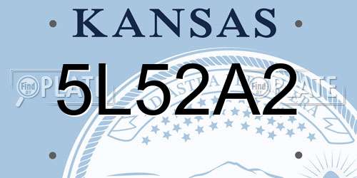 5L52A2 Kansas License Plate