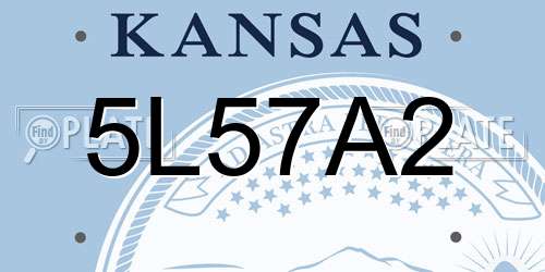 5L57A2 Kansas License Plate