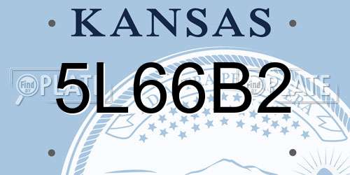 5L66B2 Kansas License Plate