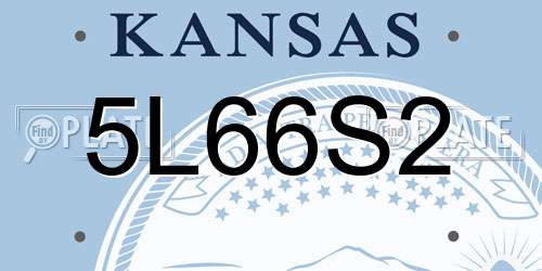 5L66S2 Kansas License Plate