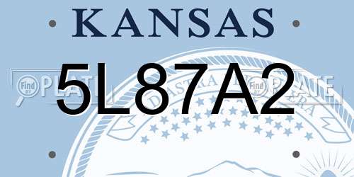 5L87A2 Kansas License Plate