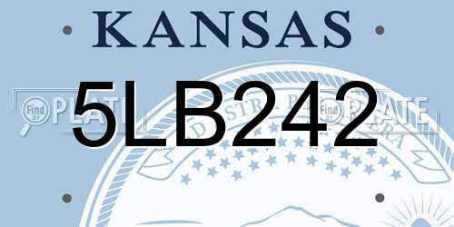 5LB242 Kansas License Plate