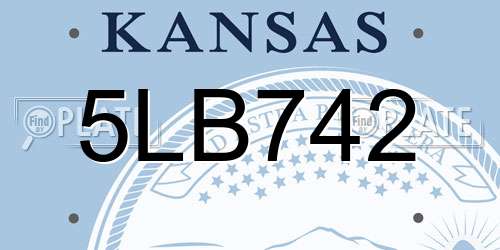 5LB742 Kansas License Plate