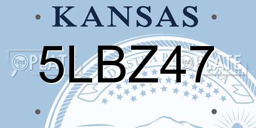 5LBZ47 Kansas License Plate