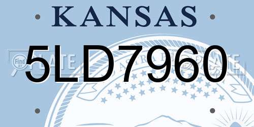 5LD7960 Kansas License Plate