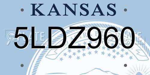 5LDZ960 Kansas License Plate