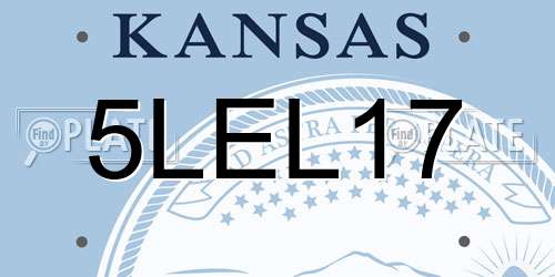 5LEL17 Kansas License Plate