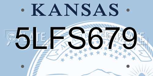 5LFS679 Kansas License Plate