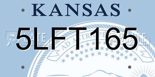 5LFT165 Kansas License Plate