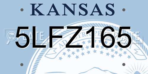 5LFZ165 Kansas License Plate