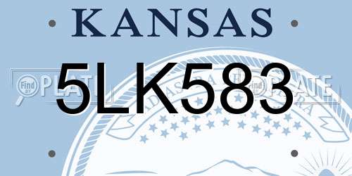 5LK583 Kansas License Plate