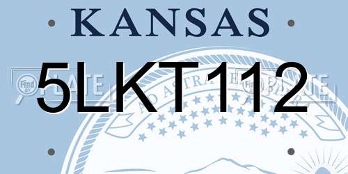 5LKT112 Kansas License Plate