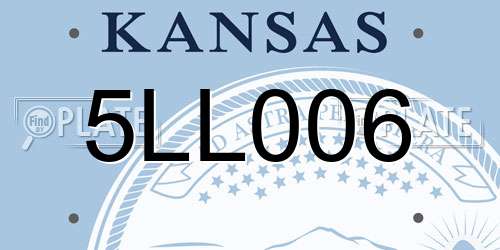5LL006 Kansas License Plate