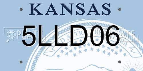 5LLD06 Kansas License Plate